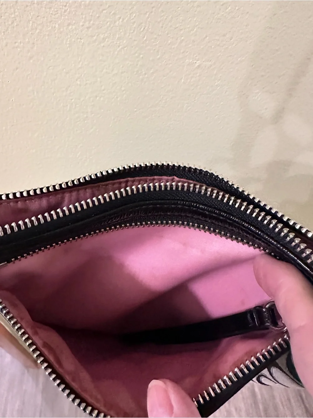 Coach Black and Silver Signature Crossbody Bag